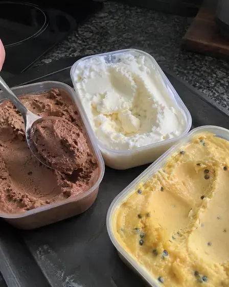 Helado casero hecho en casa