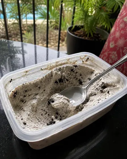 Helado casero hecho en casa