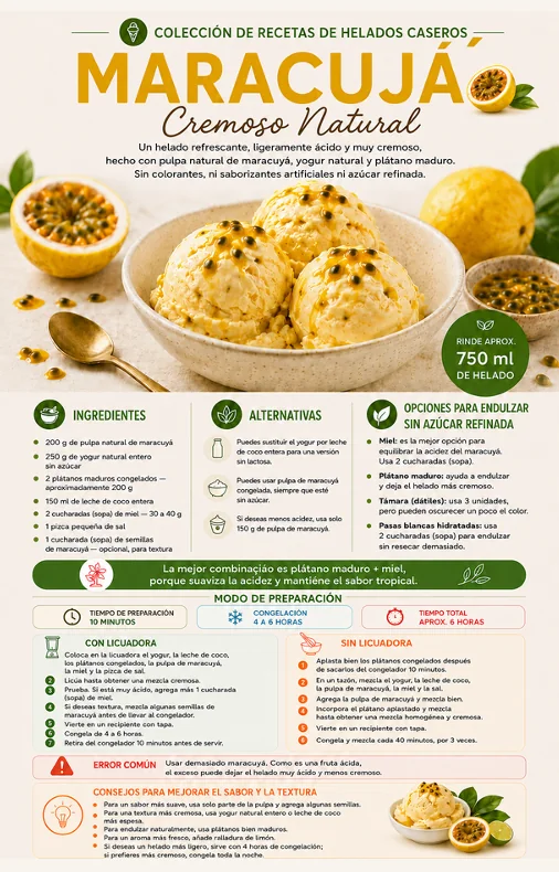 Receta de helado